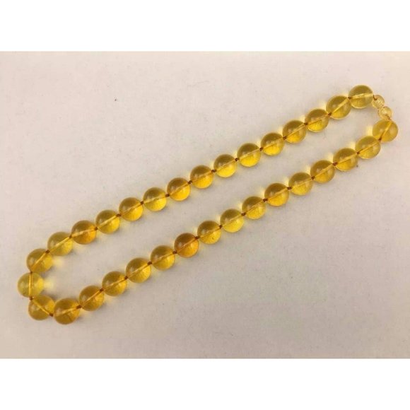 100% Genuine Baltic Amber Necklace, Round Gemstone Amber Bead 13 mm 43.2 gr - Picture 2 of 6